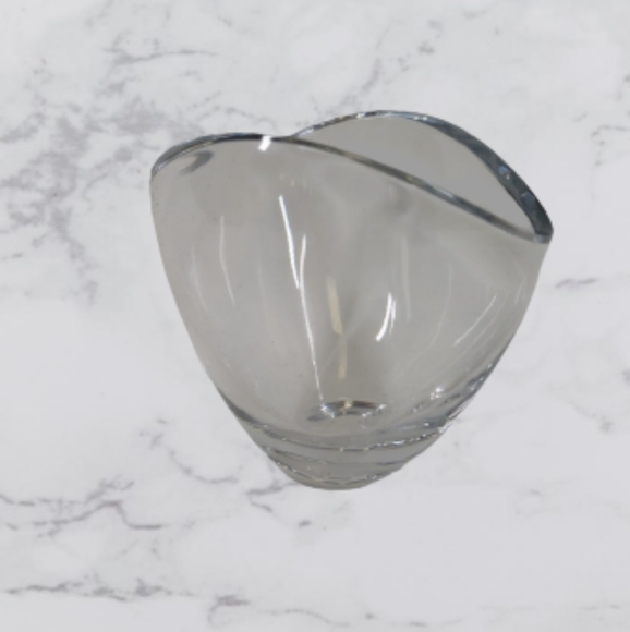 *NWOT Nambe' Crystal BUTTERFLY Bowl 4" Amore Designer Neil Cohen Art Glass - Picture 2 of 4